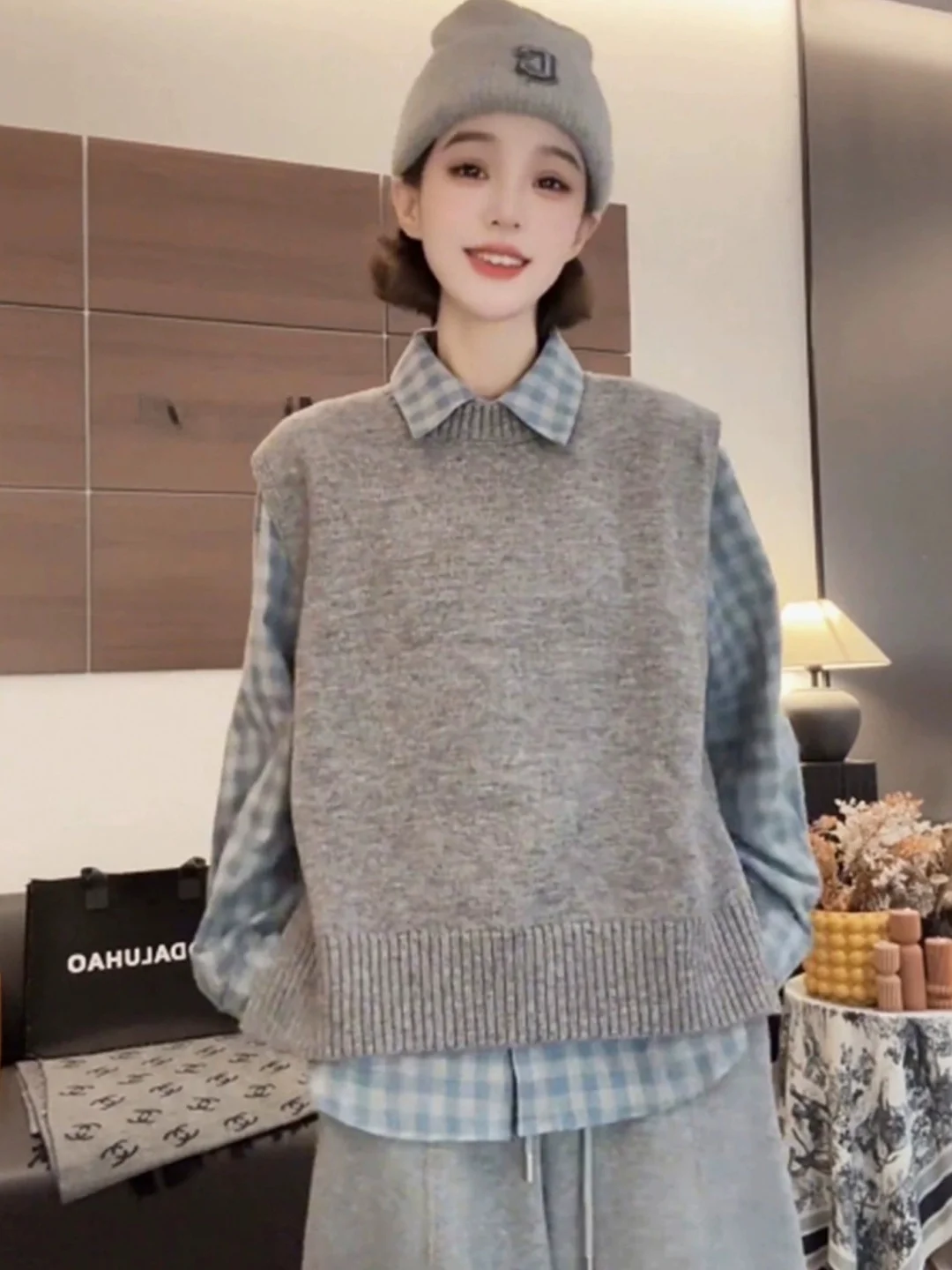 

Корейский свободный круглый вязаный жилет Ne Svel, женский модный повседневный топ, тренд осени и зимы