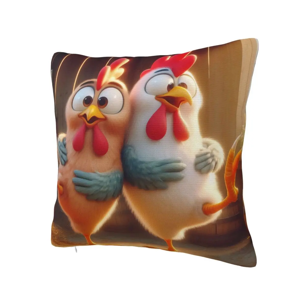Funny Chicken Couple Pillow Case Novelty Pillow Cover Soft Graphic Cushion Cover Pillowcases For Sofa Home Decoration