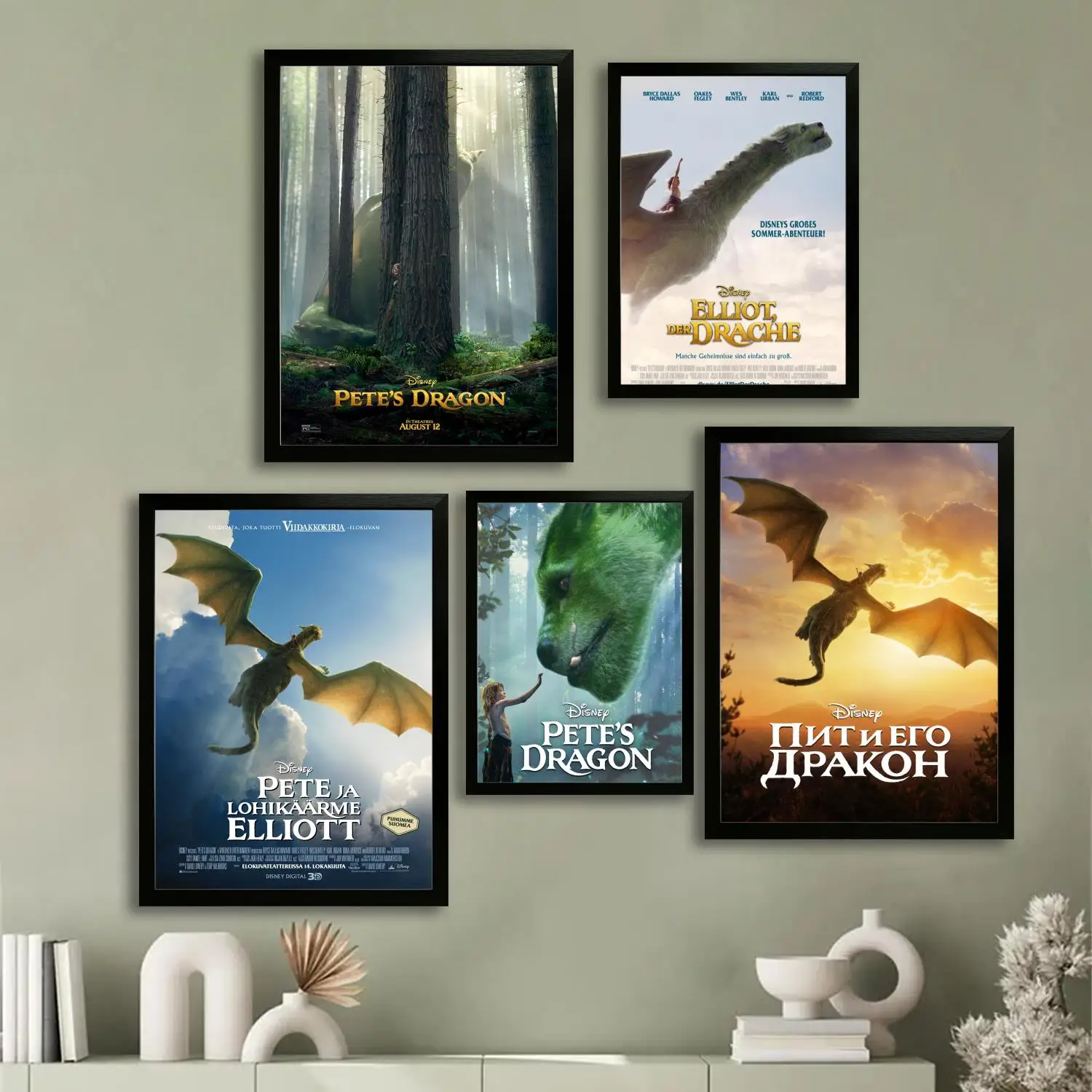 

Pete s Dragon (2016) Canvas Art Poster, Wall Art Picture Print, Modern Family Bedroom Decor Posters,Decorative painting