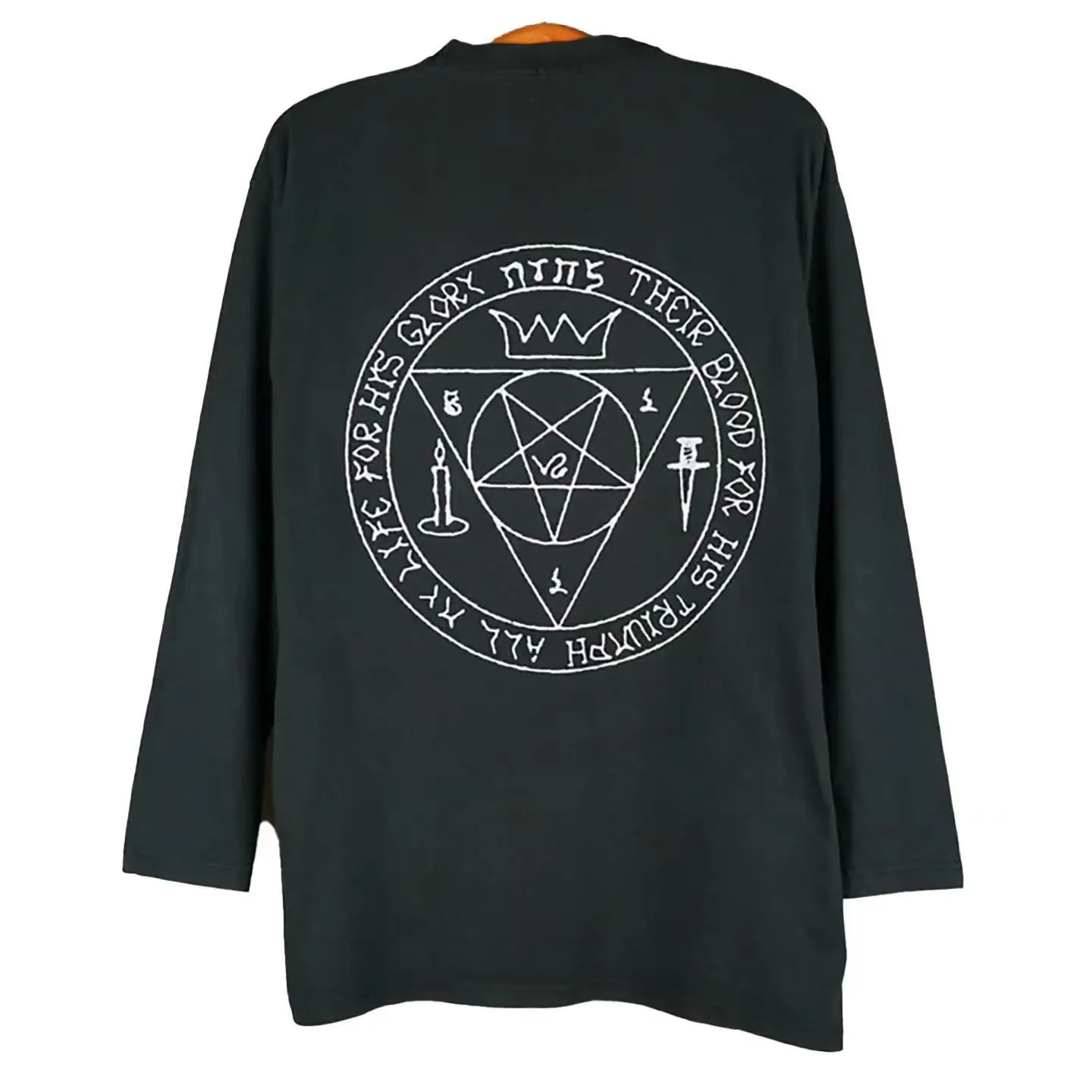 

High Street 2000s Graphics Cotton T-shirts Men's Fashion Streetwear Hip-hop Rock Long-sleeved Women's Cotton Round-neck Top