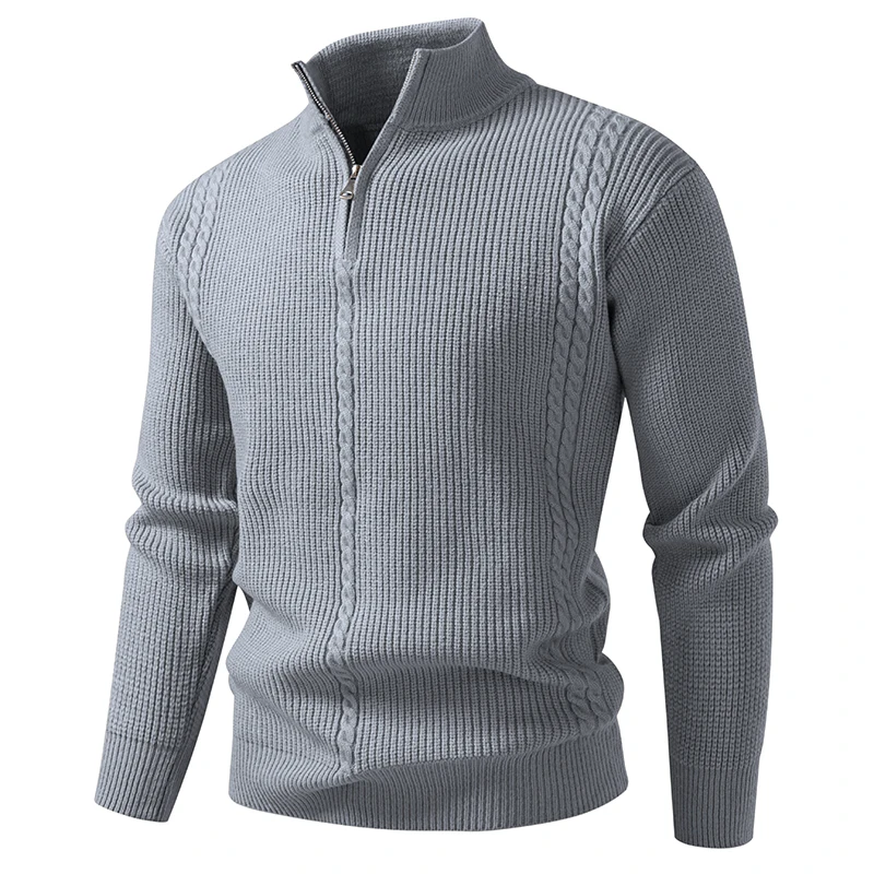 

2025 Men's Thick Warm Fashion Long Sleeved Casual Pullover Knitted Sweater Men