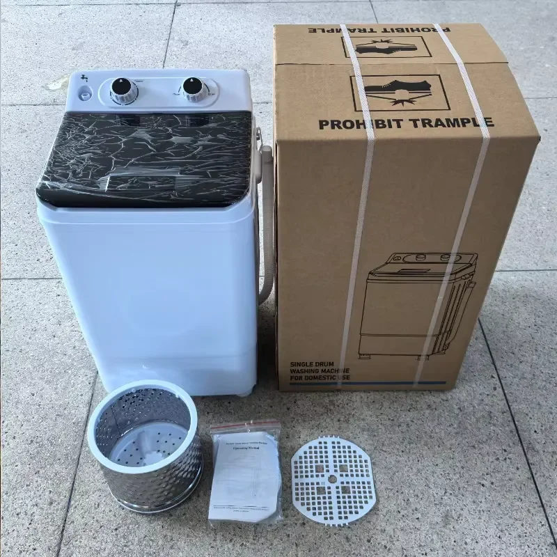 7.5kg Mini Single Barrel Semi Automatic Shoe Washing Machine Portable Household Cleaning Device Compact Laundry Appliance for