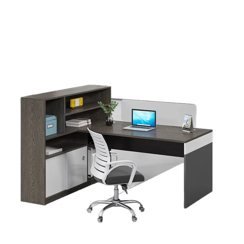 

Комбинация офисного стола и стула для персонала, простая современная 2/3/46 искусственная космическая ширма, сиденье для карт, офисная мебель