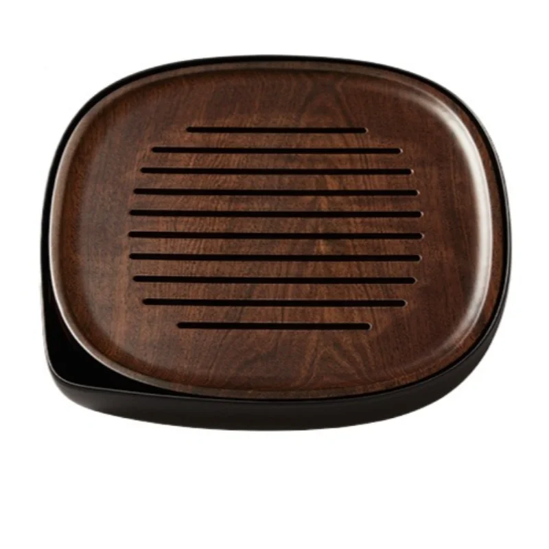 

Small Wooden Tea Tray for Home Use - Water Storage & Drainage Dry Tea Serving Tray