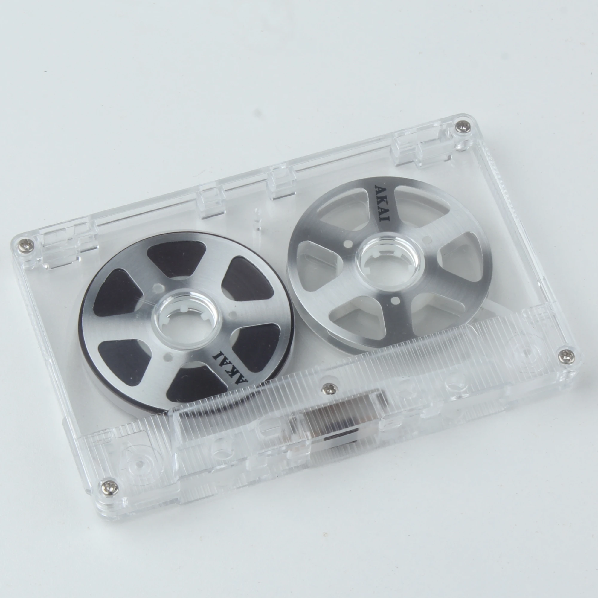 Custom Gold and Silver Metal Reel Technics Akai  Pioneer 45 Min  Reel To Reel Cassette Tape  6 Window Style- Type I Tape