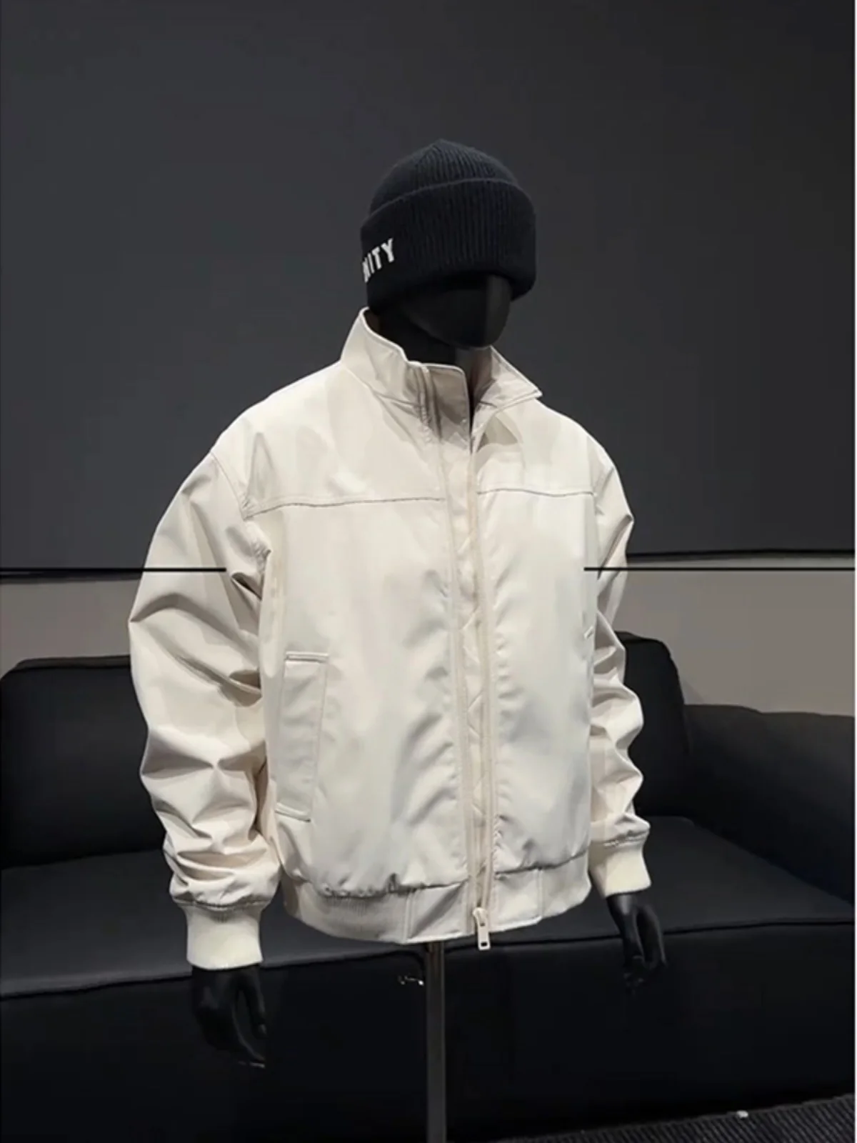 

Американская демисезонная куртка-бомбер с воротником-стойкой для мужчин и пар, бейсбольная верхняя одежда, рабочая одежда, утепленная.