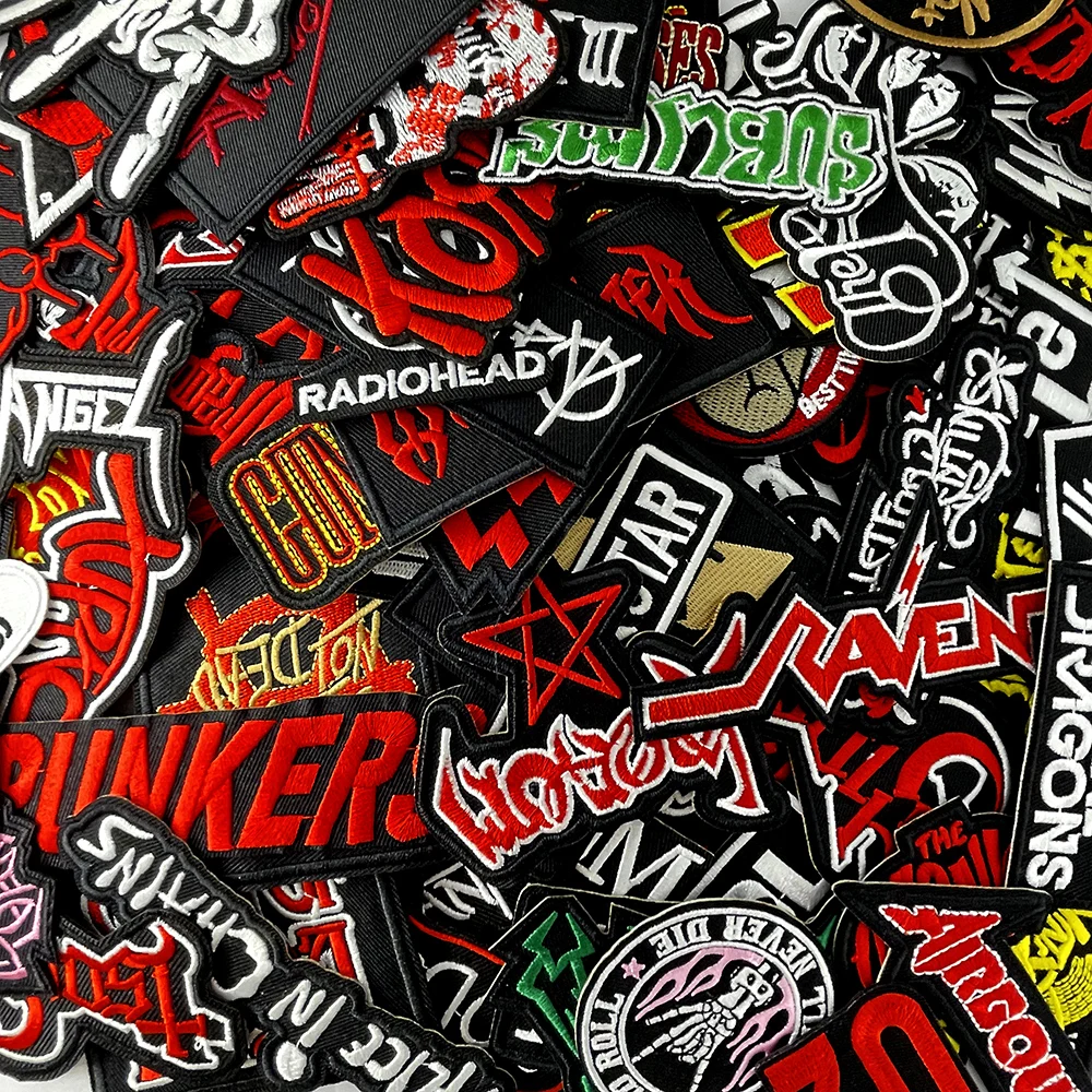 Band 100Pcs Random Mixed Decoration Patches Embroidery Applique Decorative Patch Ironing Clothing Sewing Supplies Badge Parches