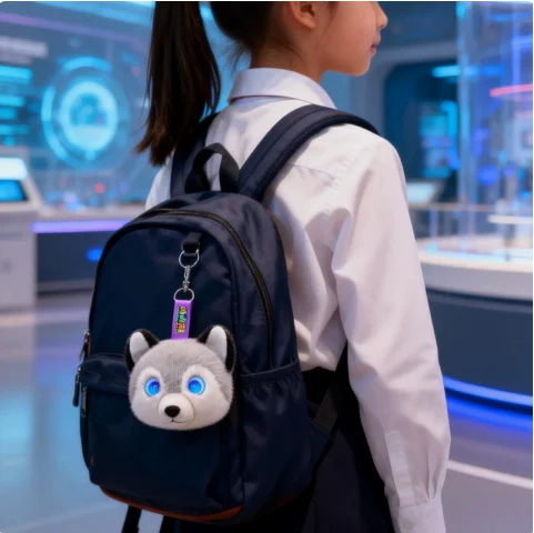 AI Smart Husky Plush Toy Interactive Talking Companion Doll,Early Education Kids Stuffed Toy with Glowing Eyes,PP Cotton Childre view 4