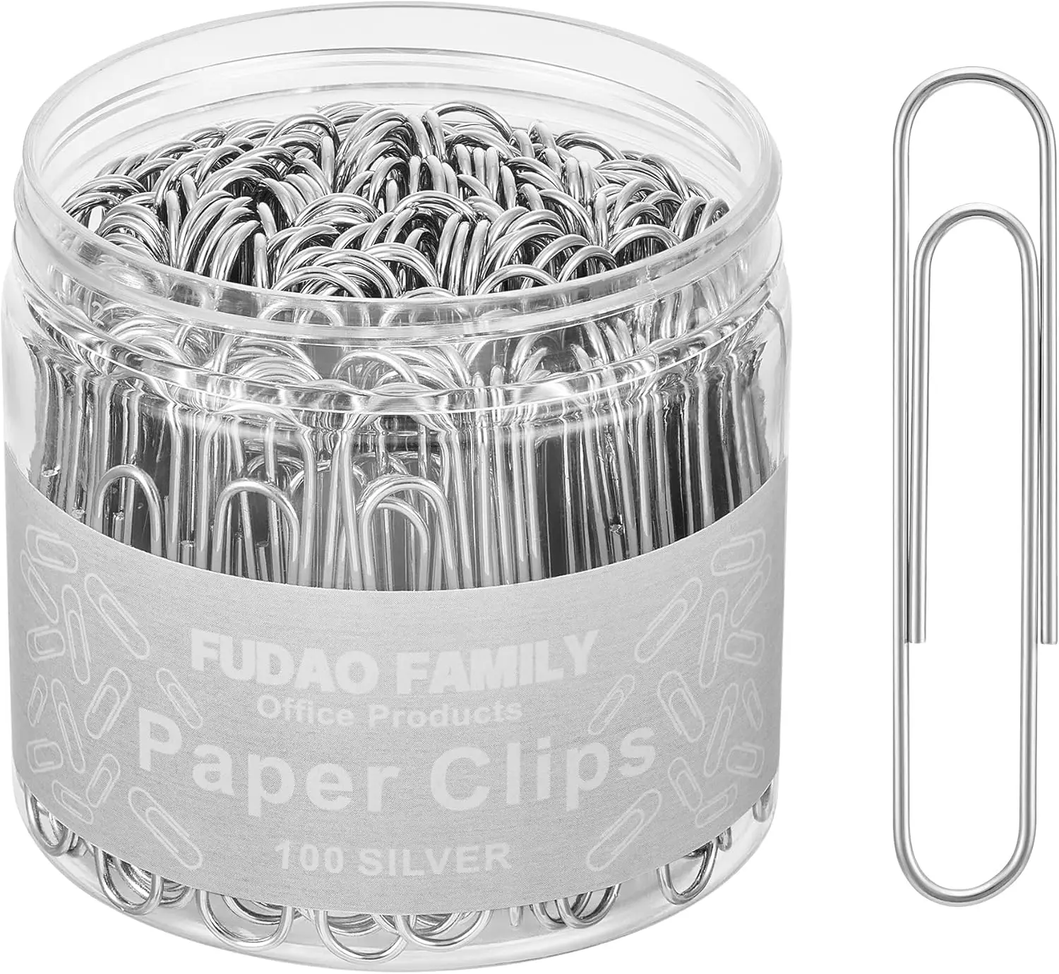 

Jumbo Paper Clips 2 Inch, 100 Large Silver Paperclips, Office Supplies