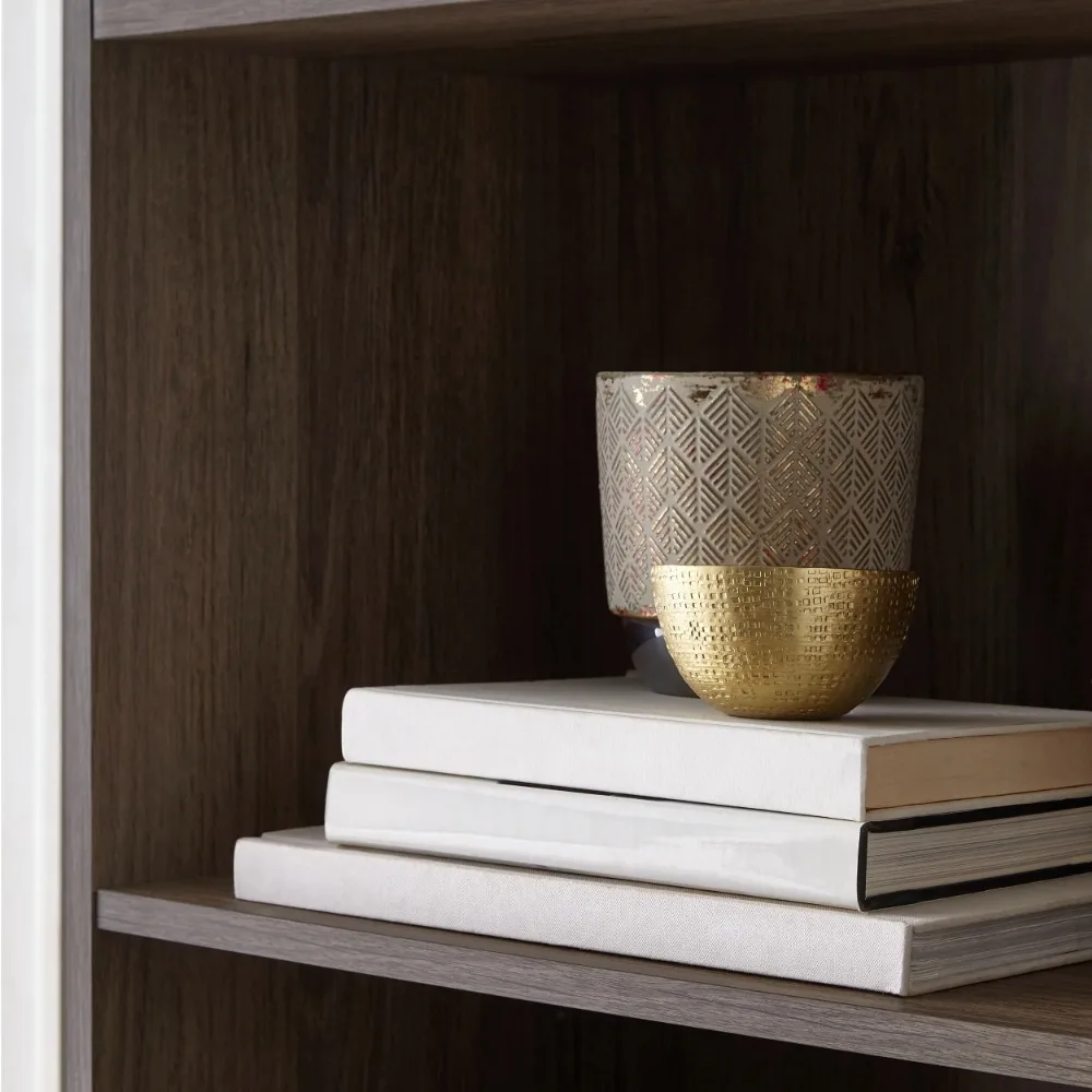 5 Rak Rak Buku Rak yang Dapat Disesuaikan, Kayu Oak