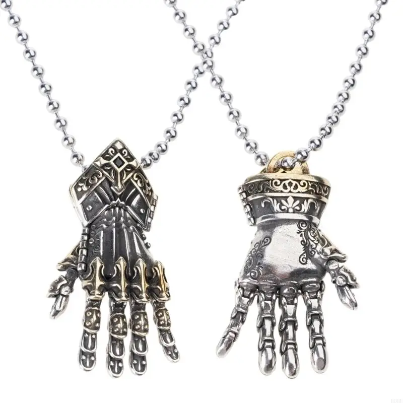 Bold And Unique Mechanical Hand Pendant Charm For Men Crafted From Fine Copper E0BF