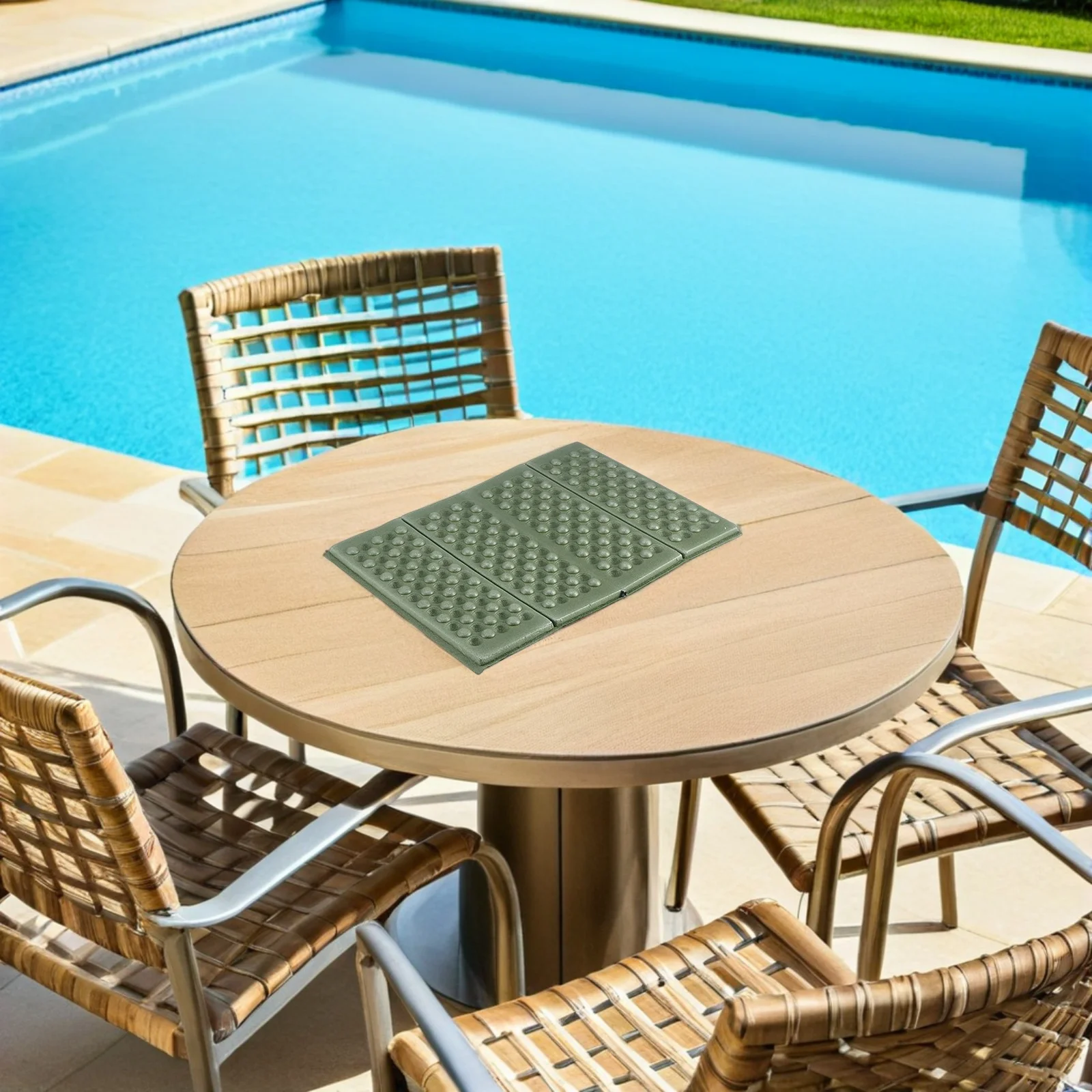 

8Pcs Camping Seat Cushions Foldable Lightweight Moistureproof Outdoor Sit Pads Portable Picnic Mats Sitting Pads for Backpacking