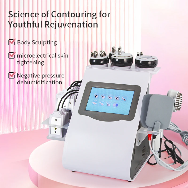 9 In 1 Vacuum Laser Radio Frequency RF 40K Cavi Lipo Slimming Ultrasonic Liposuction Cavitation Machine Face Lifting Body Shape