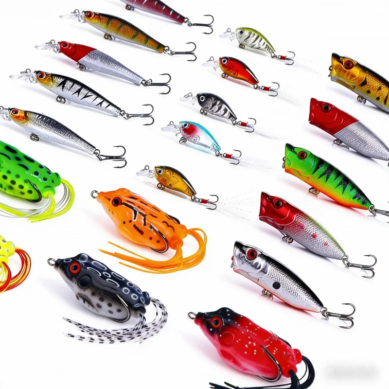 

Набор из 20 приманок: смешанные мягкие приманки-лягушки (фроги) для ловли басса и щуки, специальные рыболовные снасти, необходимые для рыбалки