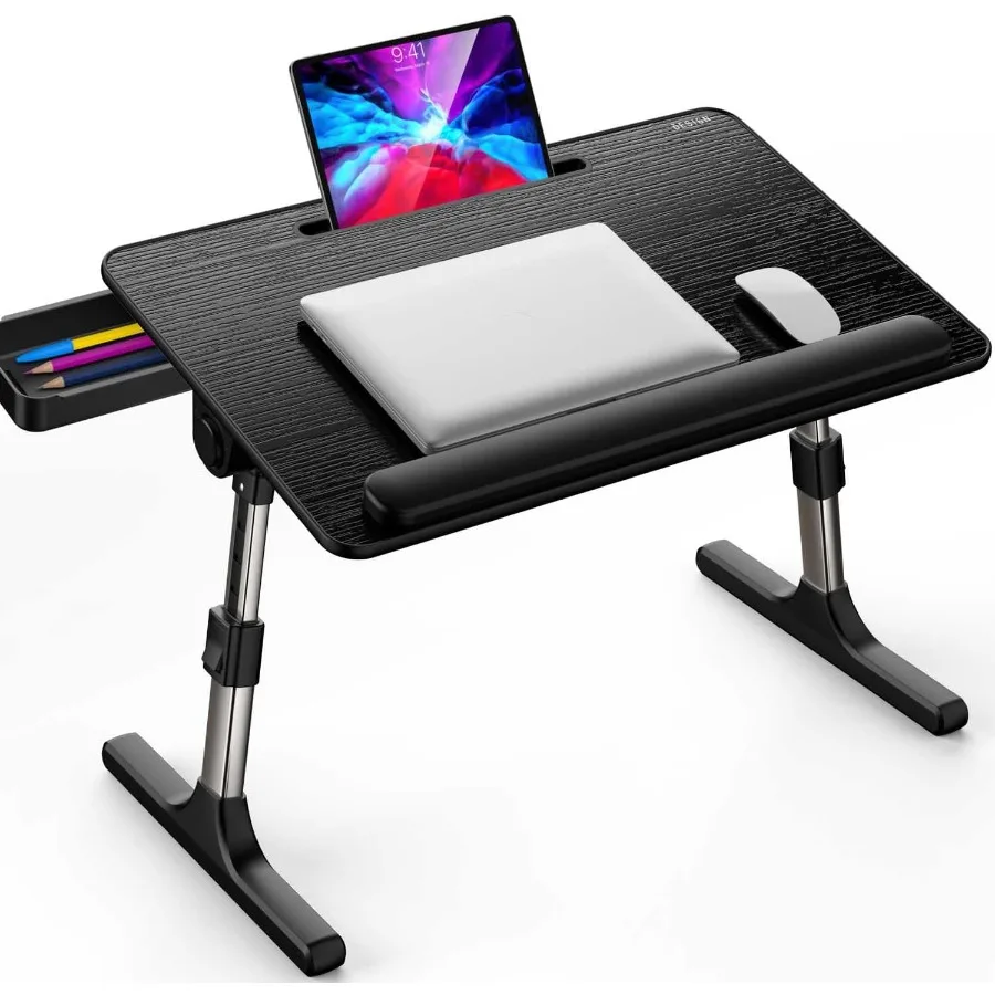 

Besign LT07 Lap Desk [Extra Large] Adjustable Laptop Table Portable Standing Bed Desk Foldable Sofa Breakfast Tray Notebook Com