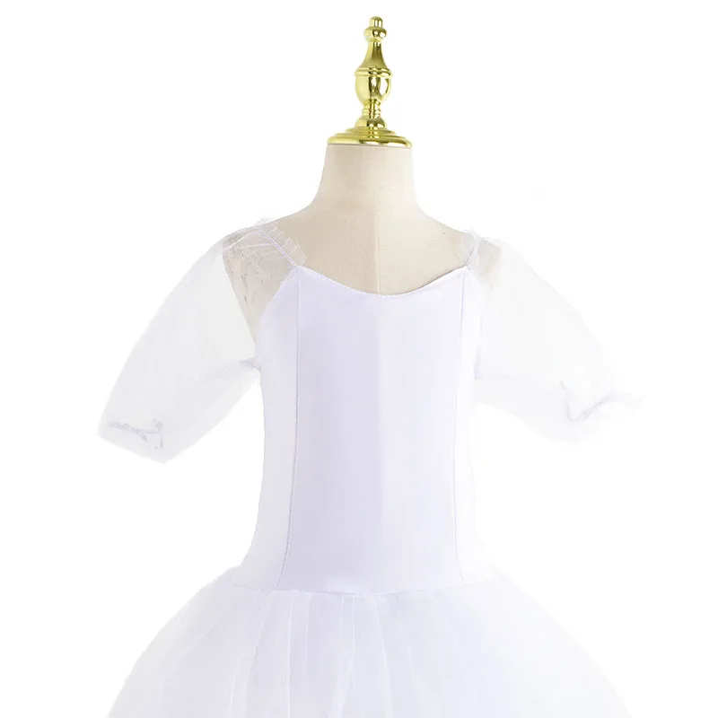 プロのロマンチックなバレエチュチュロングスカート、黒と赤のスペインスタイル、大人と子供のためのバレエパフォーマンスドレス