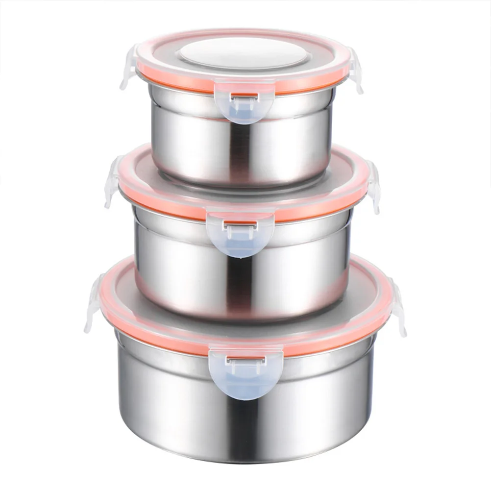 1 قطعة 550 مللي حاوية طعام من الفولاذ المقاوم للصدأ صندوق غداء مستدير تخزين المطبخ Bpa الحرة المحمولة وجبة الإعدادية الحاويات الثلاجة #6