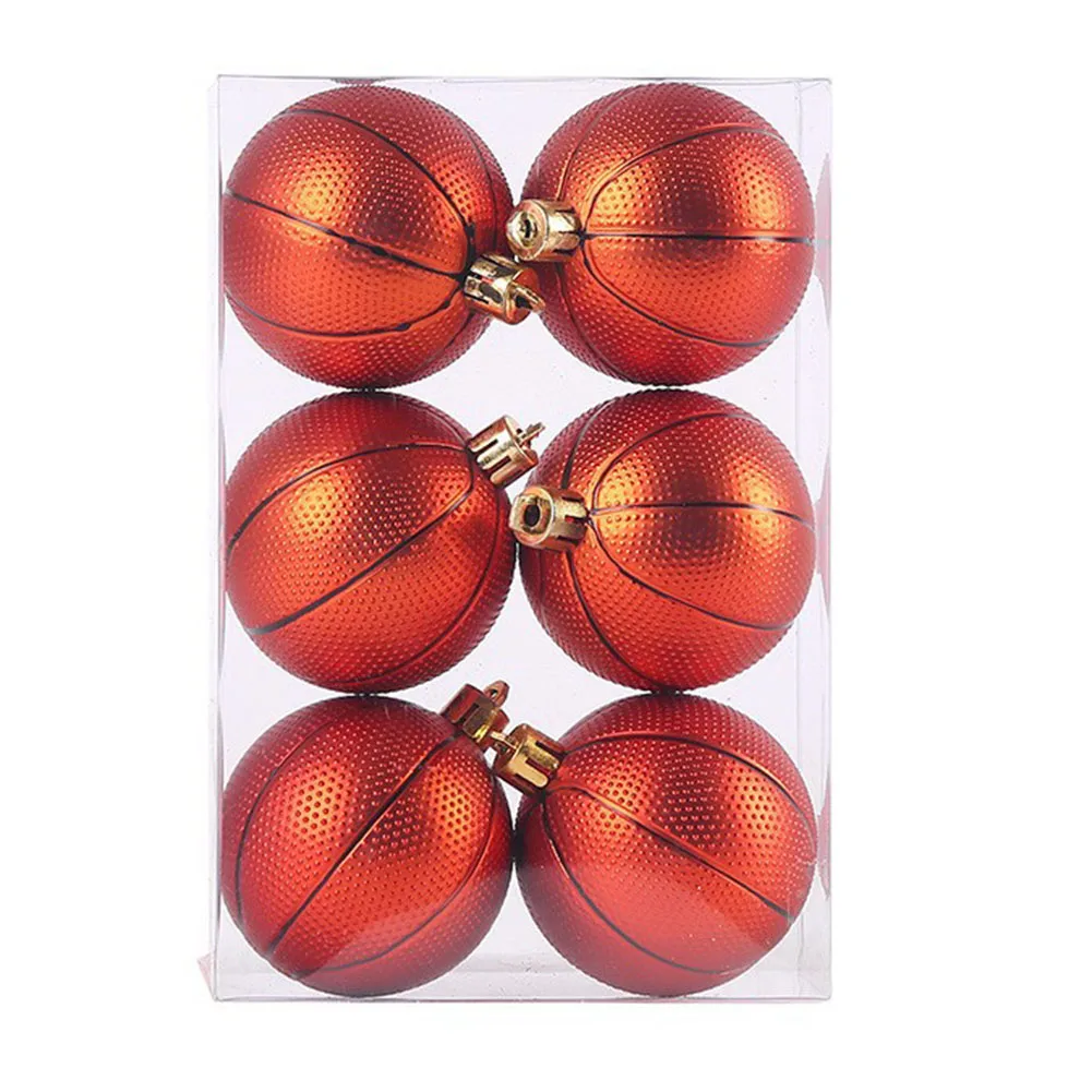 Decoración navideña Bolas de árbol de Navidad Adornos de baloncesto Conveniente Fácil de colgar Ligero Nuevo Práctico Navidad