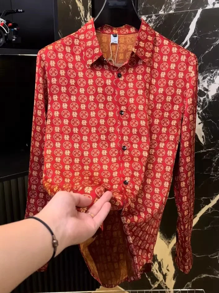 

Fashionable Casual Long Sleeve Shirt for Men New Arrival Premium Quality Cool Standard Fit Button up Shirt for Youth