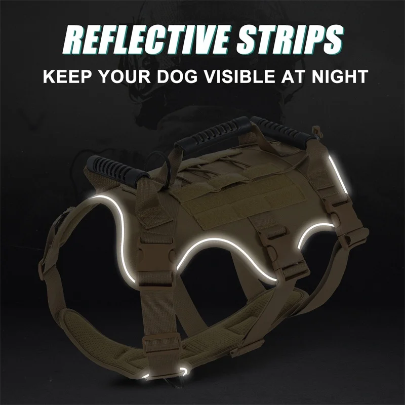2PCS Tactical Dog Vest Harness - No Pull Dog Harness review and price
