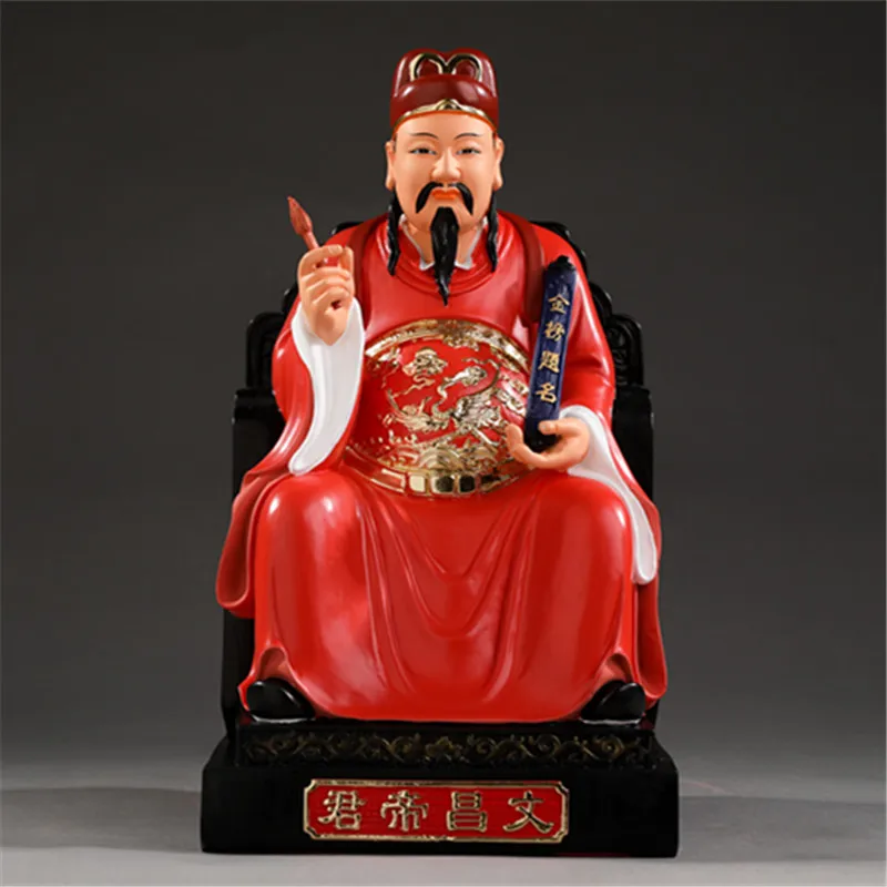 Wholesale Buddhism figure Southeast Asia Propitious Prosperity studies GOOD LUCK Wenchang DI JUN WEN QUXING God FENG SHUI statue