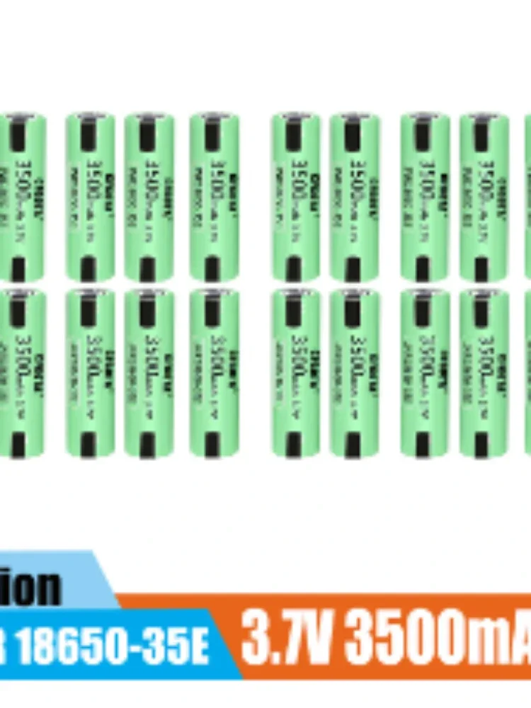 18650battery 100%Original 3500mAh 20Adischarge INR18650 35E INR18650-35E 18650 Li-ion 3.7V Battery Rechargeablebattery+DIY Nicke