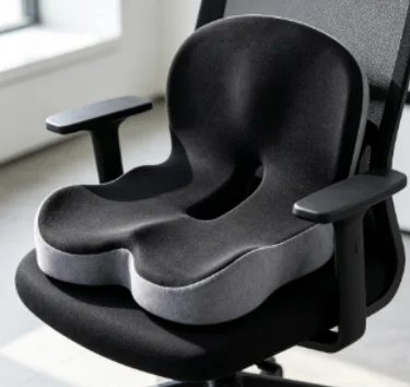 HTMCK Memory Foam Lumbar Support Waist Pillow Car Seat & Office Chair Cushion Car Accessories
