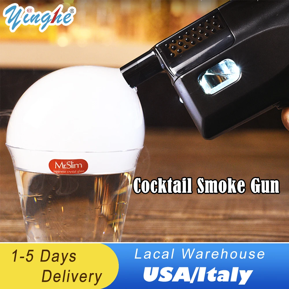 Large Inventory Rapid Shipment Blaster Electrico Smock Smoker Kit Infuser Food Pistola Smoked Bubble Gun Kit For Cocktails Bar