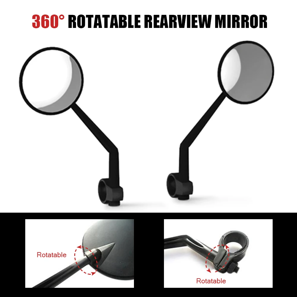 2 PCS Rearview Mirrors Rear View Glass Replacement for Xiaomi Mijia M365 Electric Scooter Rear View Mirror