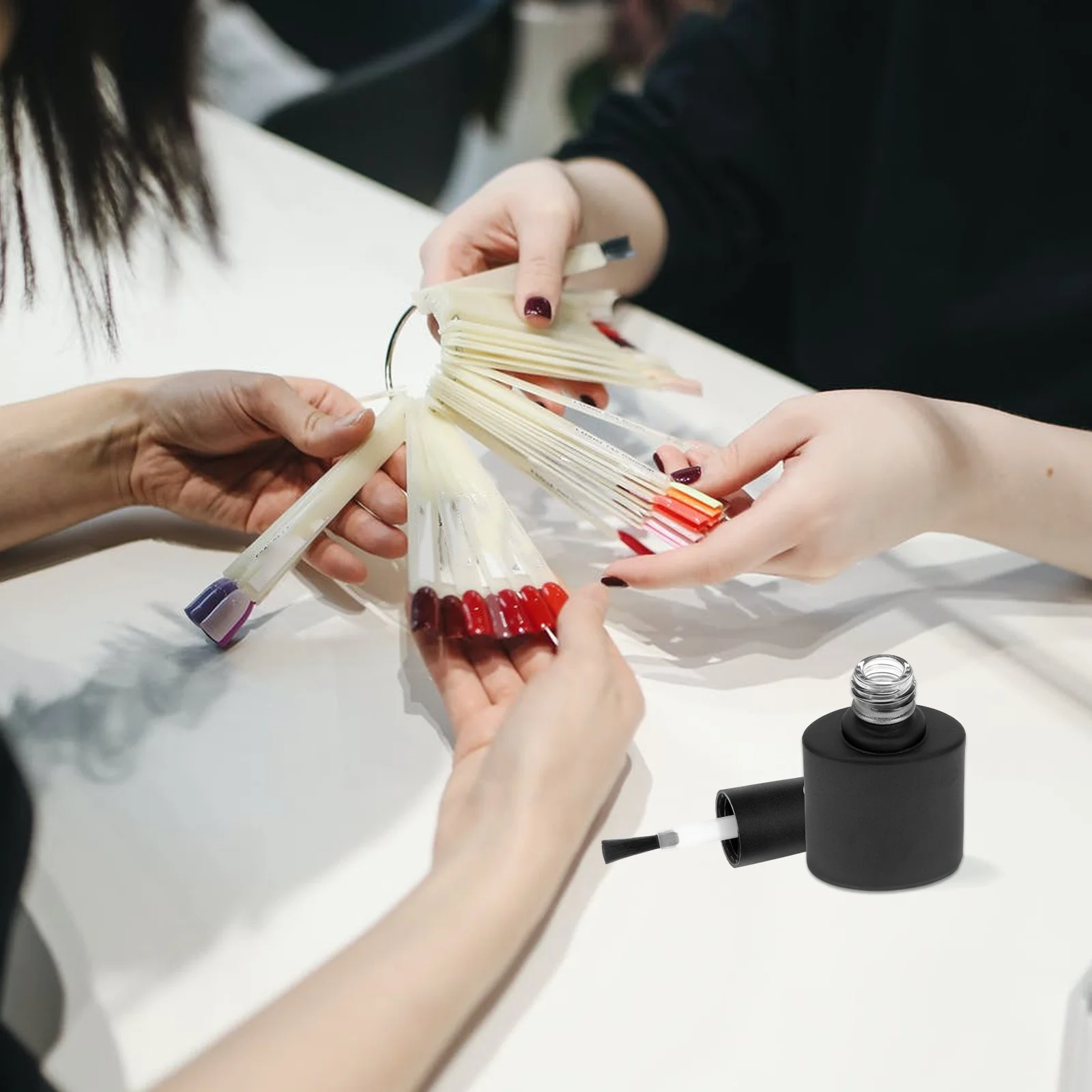 10 Uds. Botellas de esmalte de uñas con forma oblata, herramientas de almacenamiento de barniz de uñas recargables portátiles, suministros de manicura femenina