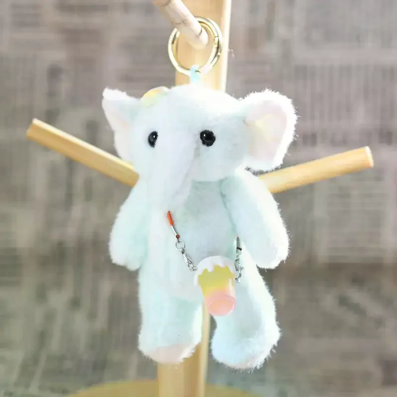 ตุ๊กตาช้างนุ่มนิ่มน่ารัก 1 ชิ้น ขยับข้อต่อมือและเท้าได้ ใช้เป็นพวงกุญแจ ของเล่น จี้กระเป๋า ของตกแต่งบ้าน ของขวัญ