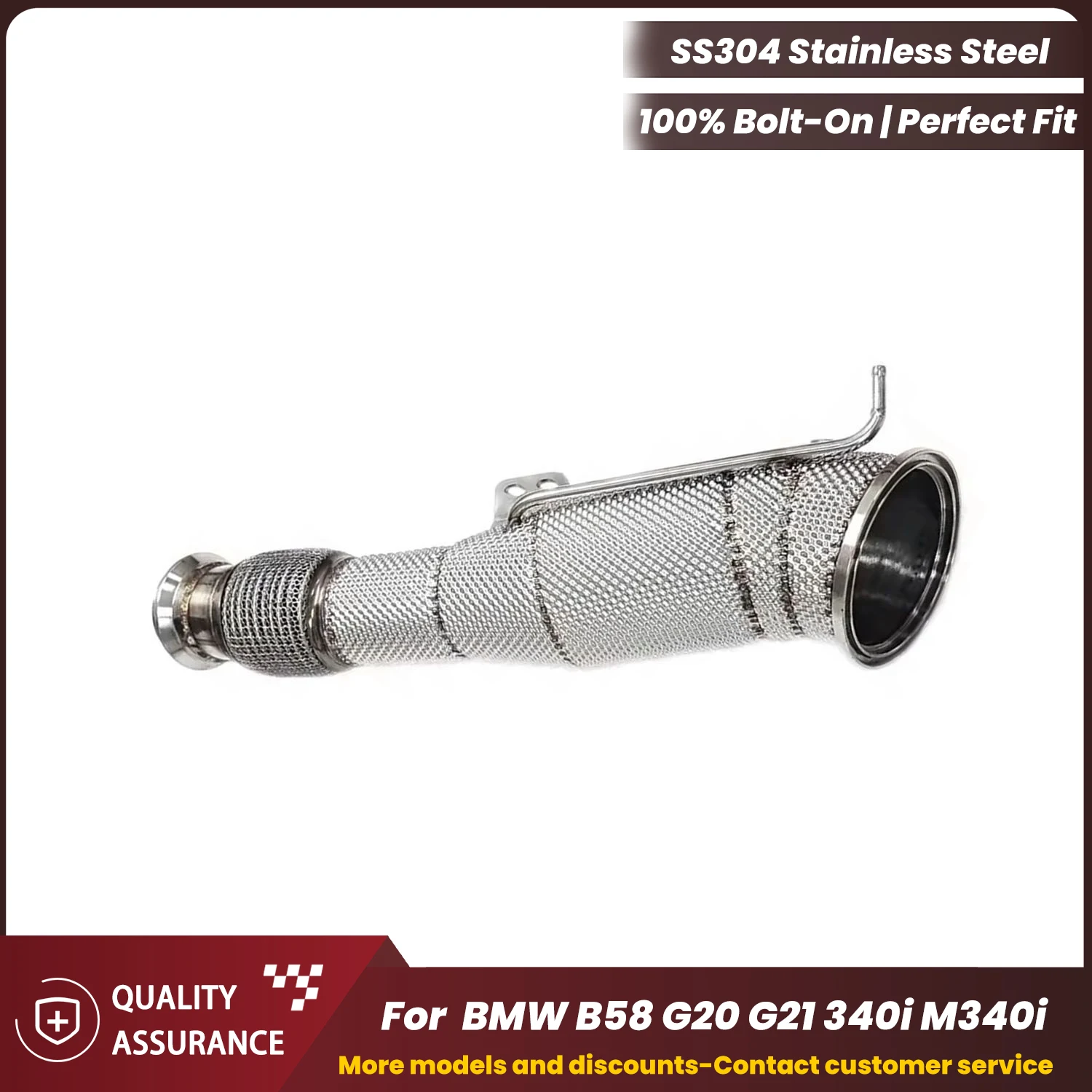 

High Quality High Flow Downpipe ECCF Stainless Steel for BMW B58 G20 G21 340i M340i