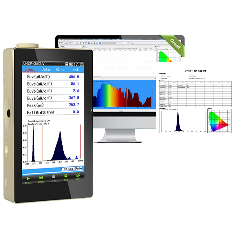 

230nm-850nm UV Meter Spectrum Tester OHSP350UV HOPOOCOLOR Spectrometer Light