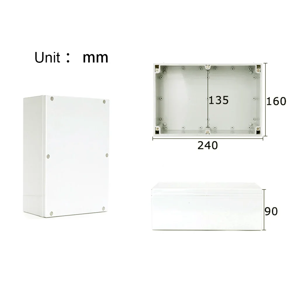 Projekt-Anschlussdose für Elektrokabel, Outdoor, DIY, versiegeltes IP67-Gehäuse, Kabelbox, 115 x 90 x 55 mm, wasserdichte elektronische Gehäuse