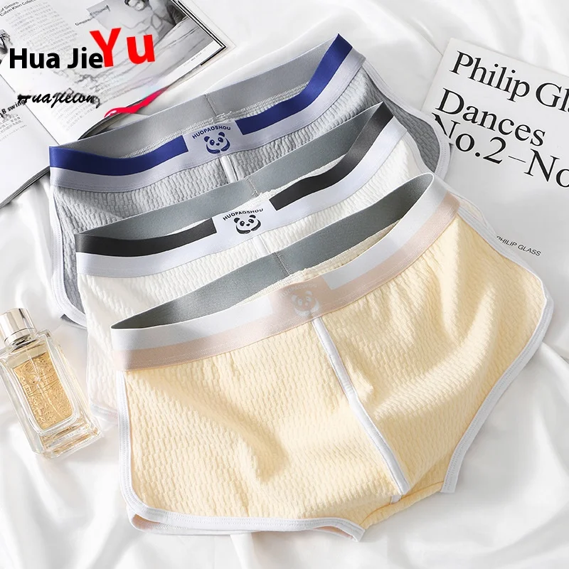 Männer Neue Unterwäsche Teen Sexy Bequeme Unterwäsche Abnehmen Hosen Flache Hosen Atmungsaktive Baumwolle Mid-Taille Große Größe Boxer kurze