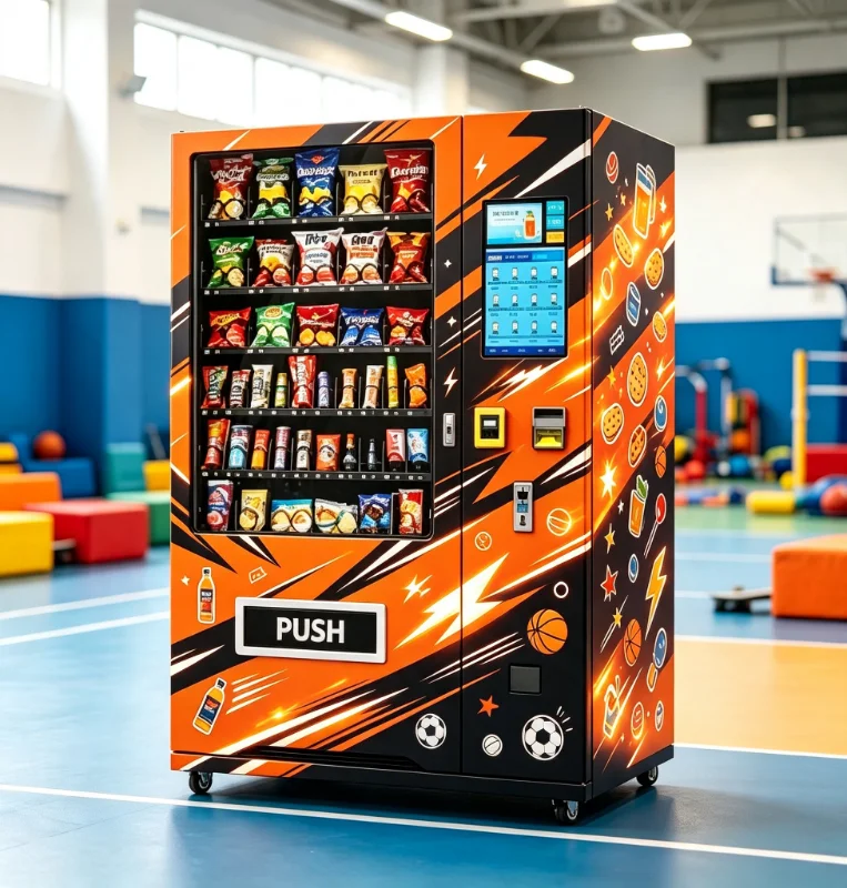 Custom AI Combo Food & Drink Vending Machine, Large Touch Screen Smart Vending Equipment for Retail Snacks and Items