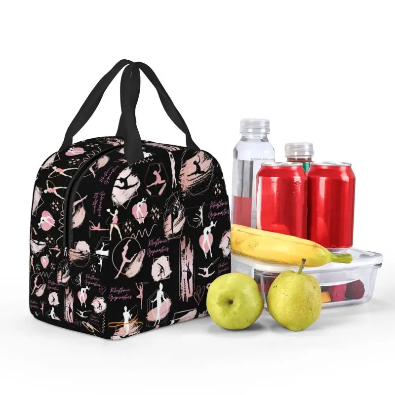 Rhythmic Gymnastics Dance Resuable Lunch Boxes for Women Waterproof Cooler Thermal Food Insulated Lunch Bag Office Work