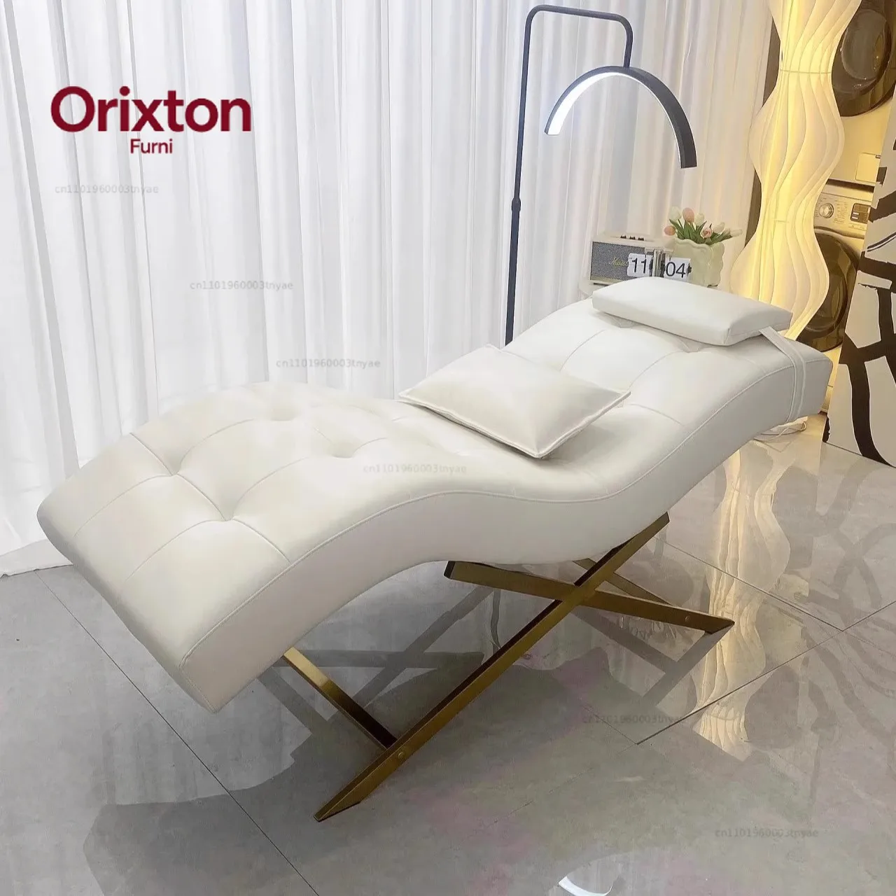Modern Beauty Salon Facial Skin Care Chair Massage Table Curved Lash Beauty Bed Salon Equipment Furniture Massage Table