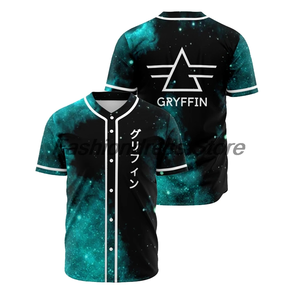 

Gryffin DJ Baseball Jersey Music Festival Merch V-Neck Short Sleeve Button-Down Shirts Women Men Streetwear Tops