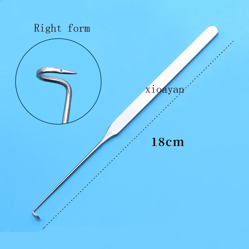 Instruments de microophtalmologie en acier inoxydable, aiguille artérielle droite incurvée, modèles incurvés gauche et droit complets