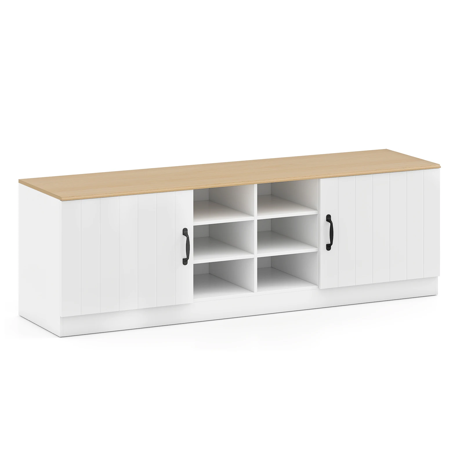 

2-дверная скамья для обуви с регулируемыми полками и 6 отделениями, скрытый отсек для хранения