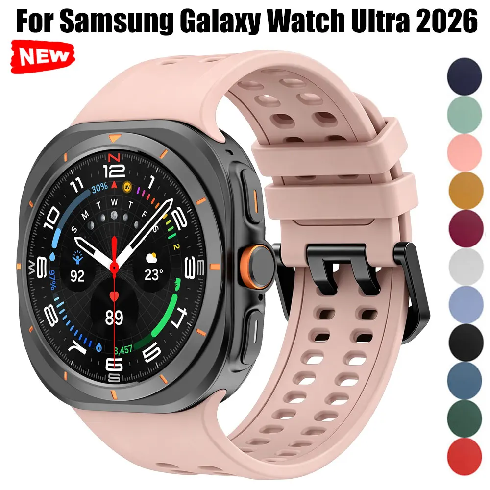 For Samsung Galaxy Watch Ultra 2 2026 Strap Sport Wristband For Samsung Galaxy Watch Ultra 47mm 2025 2024 Ocean Band Bracelet
