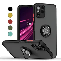 Finger Ring Holder Case for T Mobile Revvl 7 6 Pro 5G Revvl V Plus 5G case Matte Silicone Phone Cover Magnetic With Fundas Capa