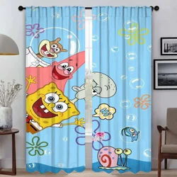 Blackout Curtain for Room 2 Panel S-SpongeBobS Elegant Room Curtains Tulle for Bedroom Halloween Decoration Partition Shades