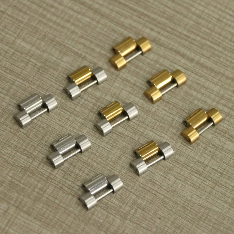 rlx Datejust Three-Bead Link Steel Band Extension Link Watch Chain Stainless Steel Men's Watch Accessory16*8mm