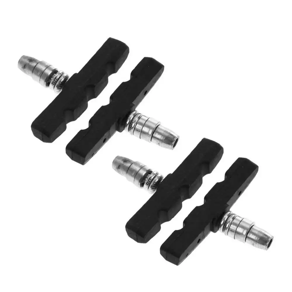 Pastillas de freno para bicicleta de 1/2/4 piezas, soporte de freno en V, bloques de zapatos, llanta de fricción de goma, pastillas de freno para bicicleta de montaña y carretera