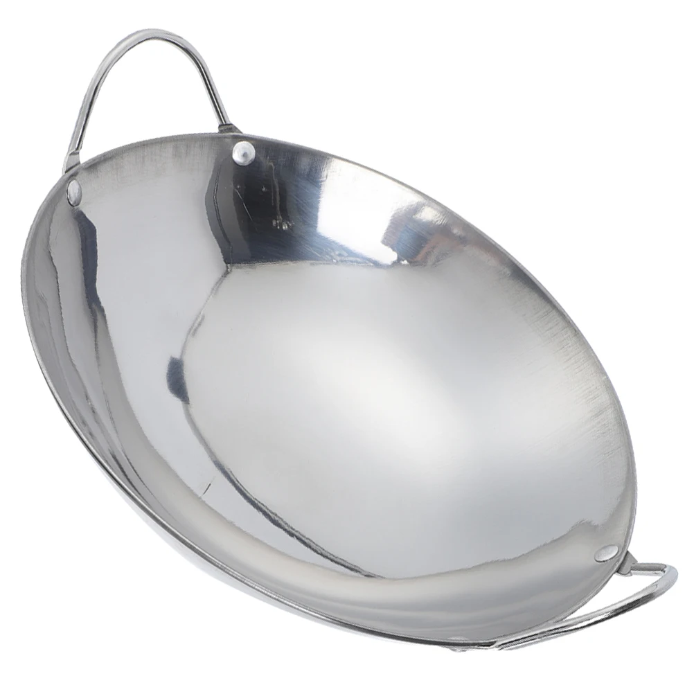 

Stainless Steel Anti-overflow 8 Inches B Type Thick Bottom Single Person Cooking Pot Hot Pot Pan with Handle Suitable for Home