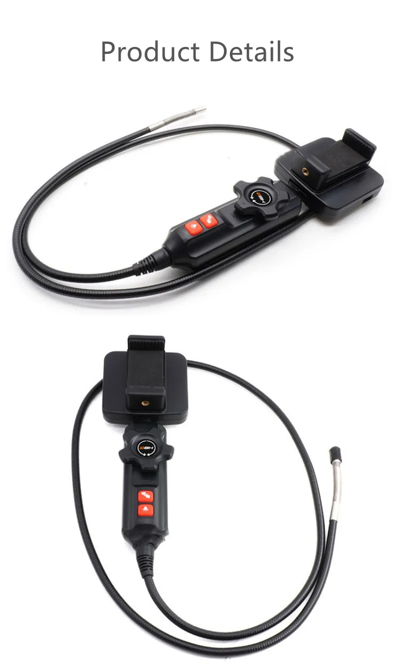 8mm 180Degree Two Way Articulate Steering Industrial  Endoscope CMOS Borescope Inspection Otoscope Camera Digital Microscope