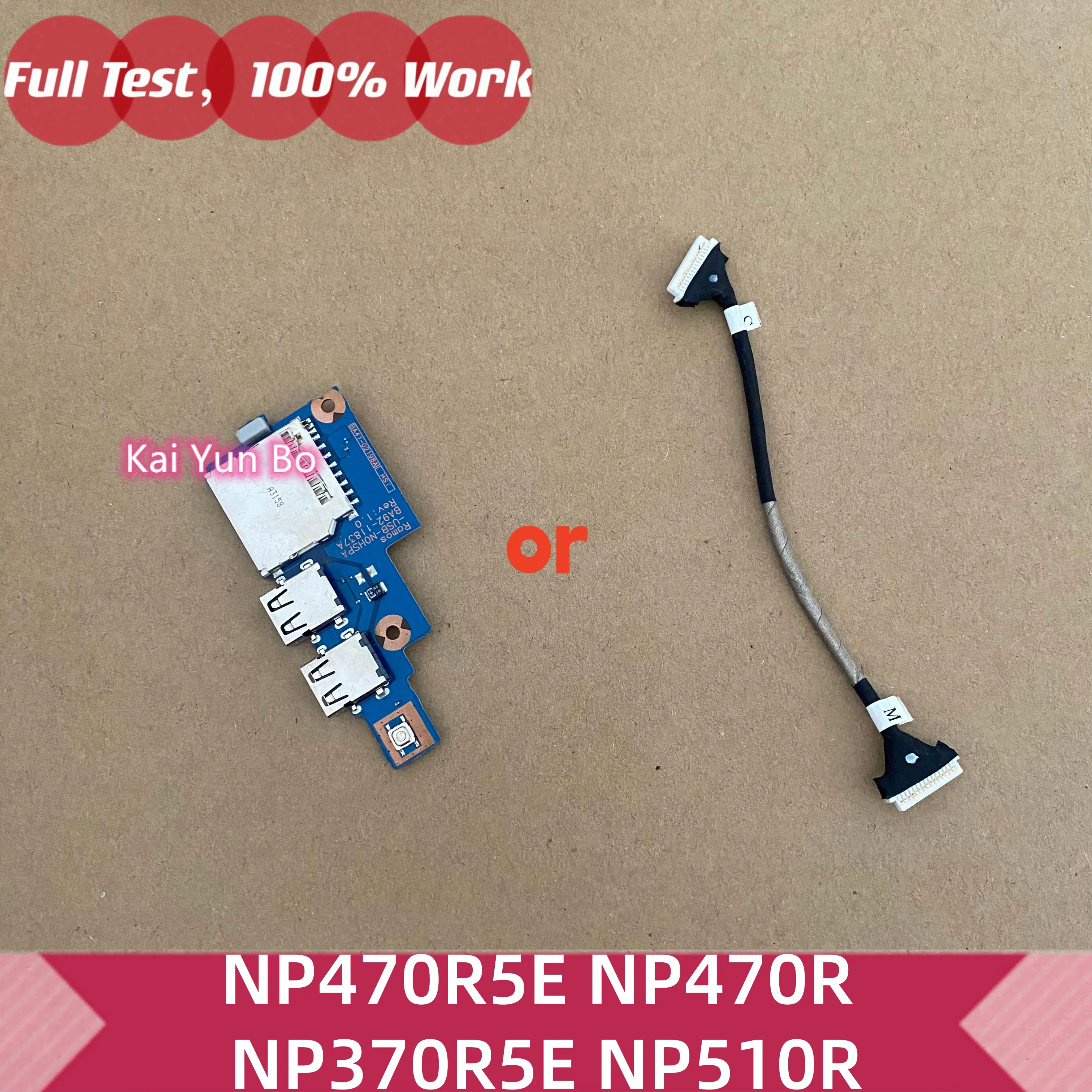 Placa ou Cabo do Botão de Energia USB e Leitor de Cartão SD para Laptop BA92-11837A ou BA92-11820A para Samsung NP470R5E NP470 NP370R5E NP470R NP510R