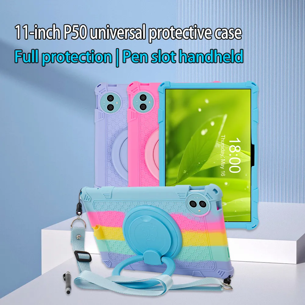 

Вращающаяся подставка для телефона Teclast P50 11 2024 P50S M50 Pro M50HD 10,1 T60 12 дюймов противоударный полный защитный чехол с рукояткой